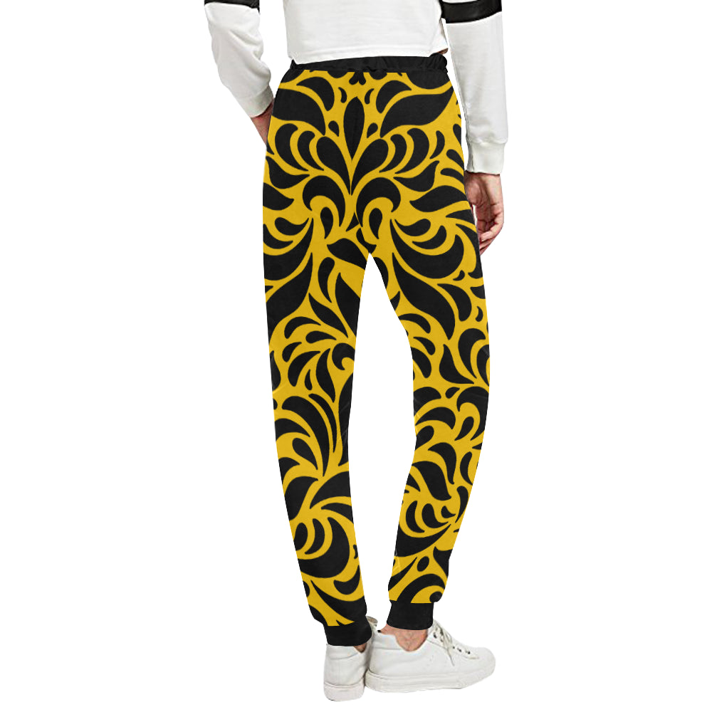 GORGIOUS LEAF YELLOW Women's All Over Print Sweatpants (Model L11)