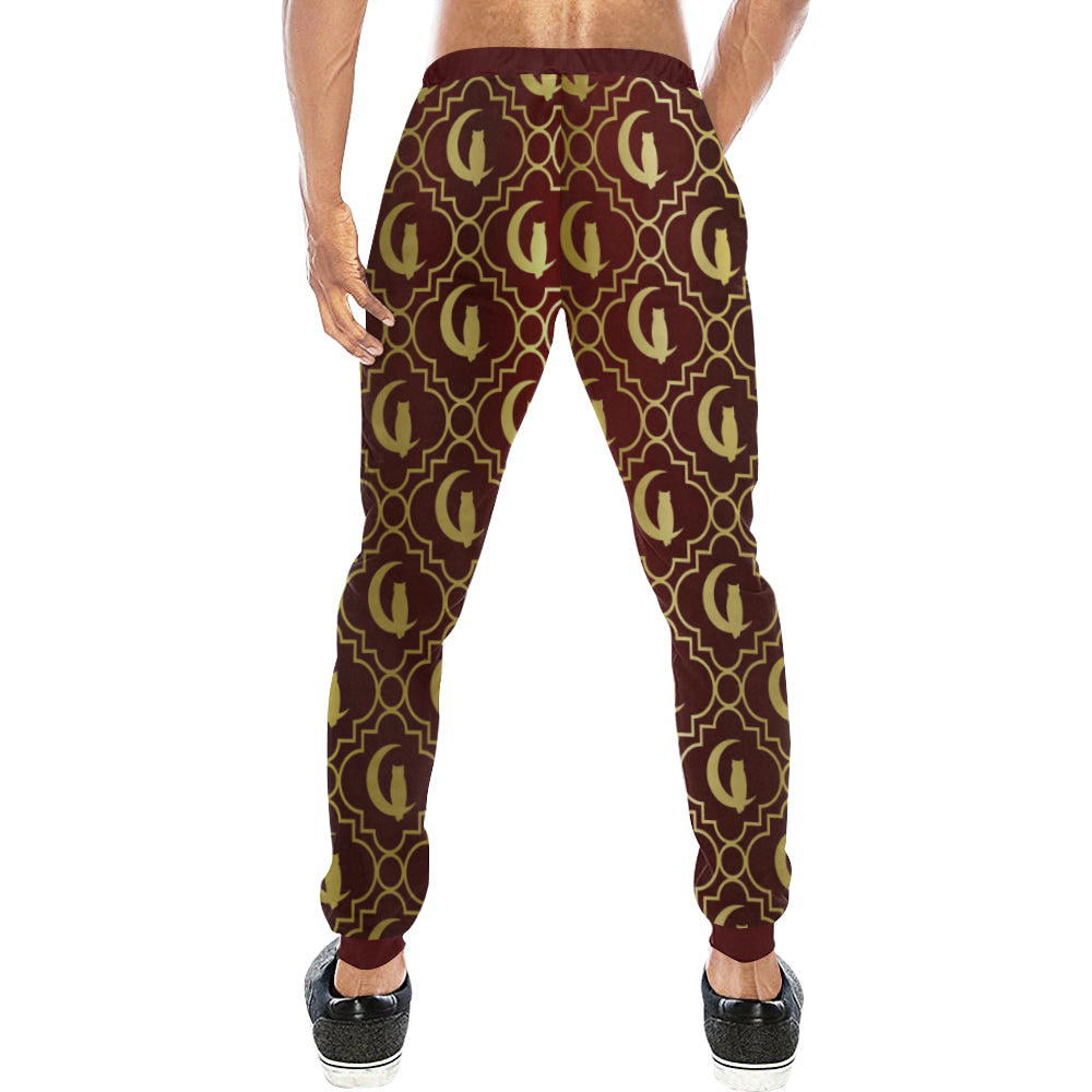 ELEGANCE BRDX GOLD Men's All Over Print Sweatpants (Model L11)