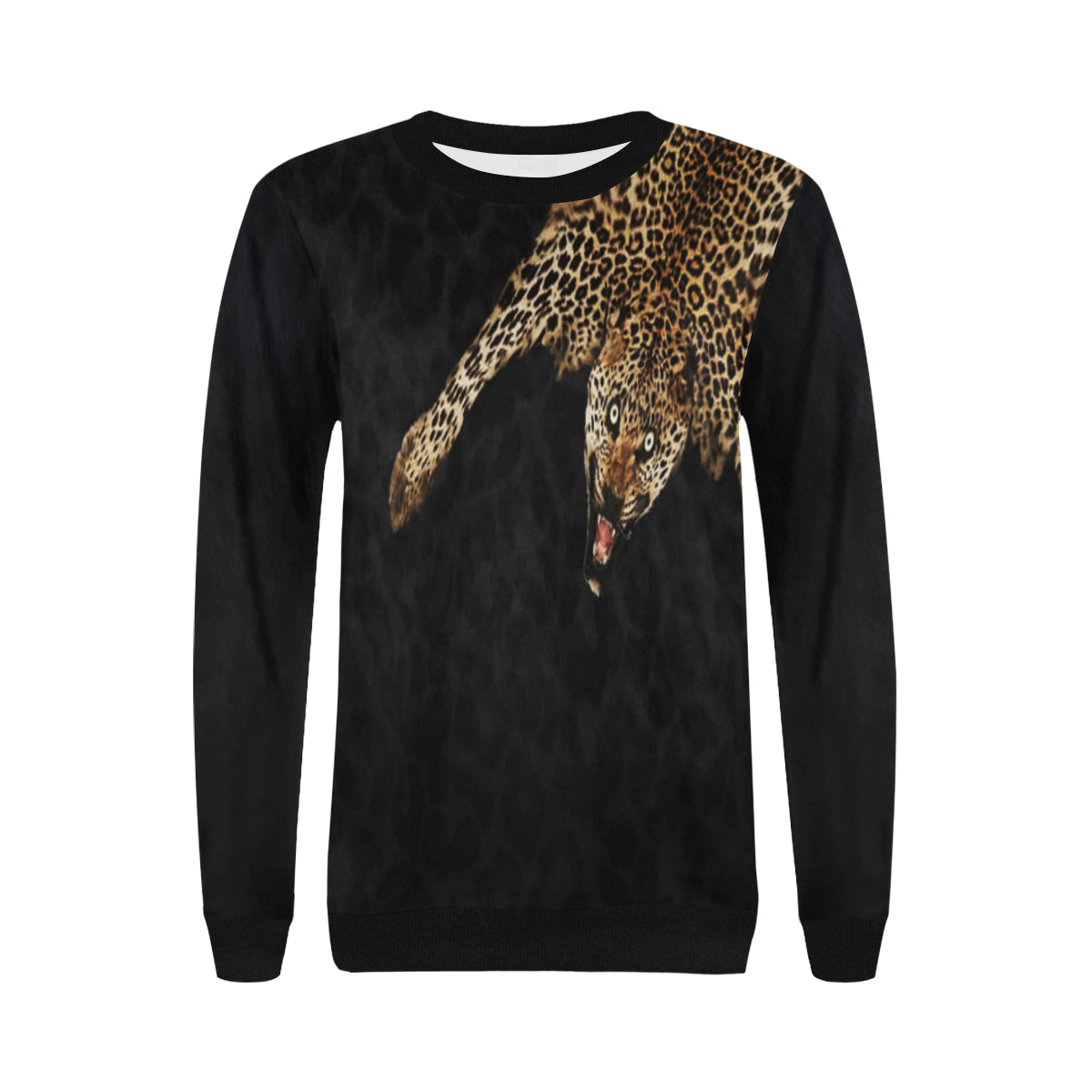 OLD KMT PRIEST Women's Rib Cuff Crew Neck Sweatshirt (Model H34)