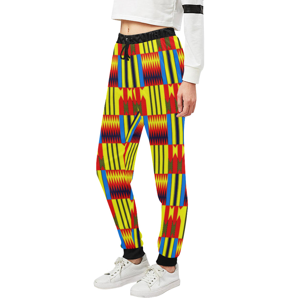 KENTE BLUE Women's All Over Print Sweatpants