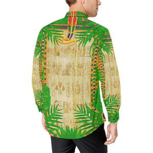 TROPICAL NILE VALEY Men's All Over Print Casual Dress Shirt