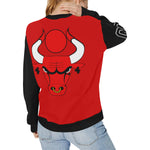 HATHOR BULLS B&R Women's Rib Cuff Crew Neck Sweatshirt