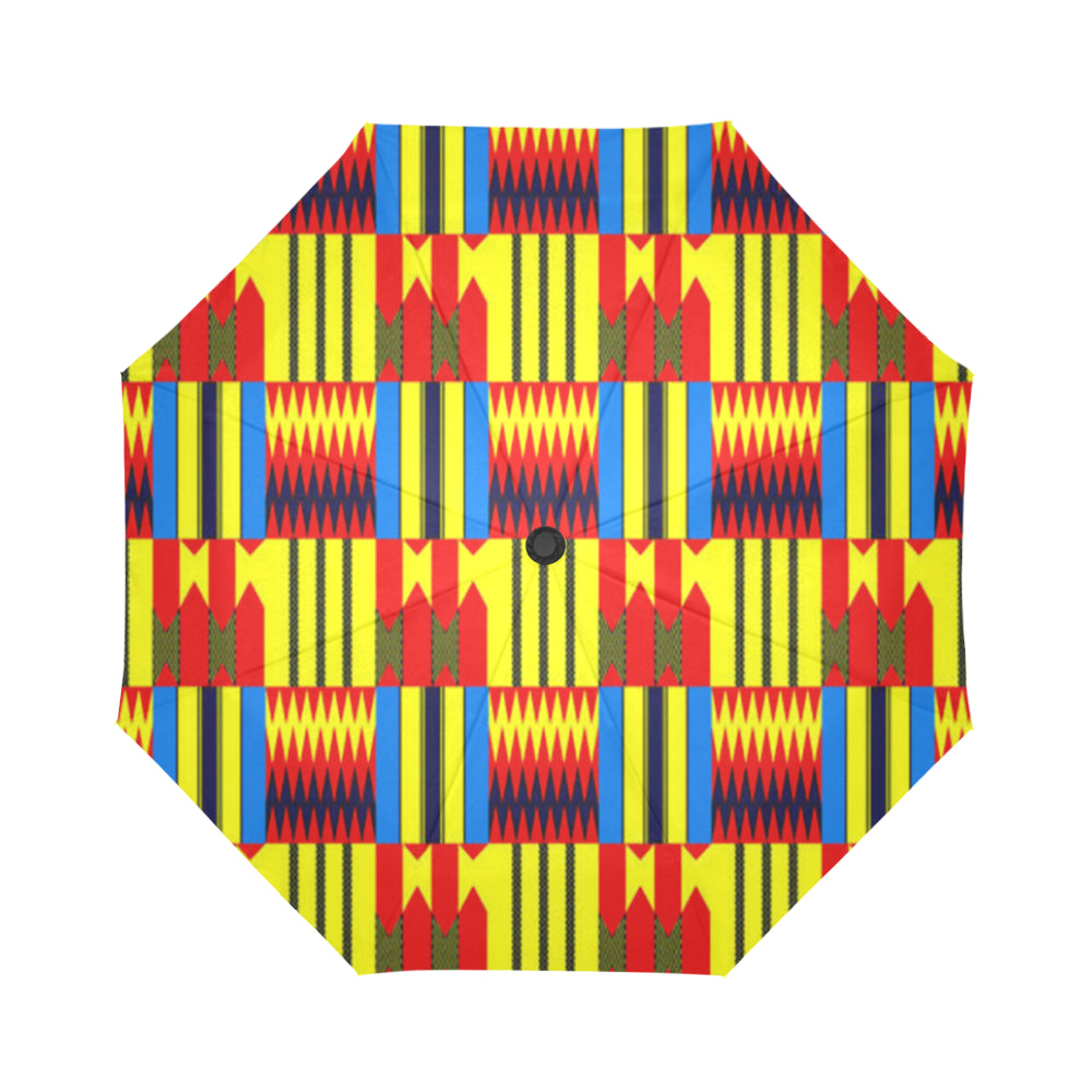 KENTE BLUE Auto-Foldable Umbrella
