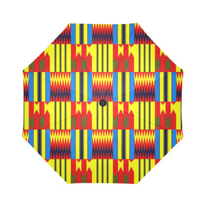 KENTE BLUE Auto-Foldable Umbrella