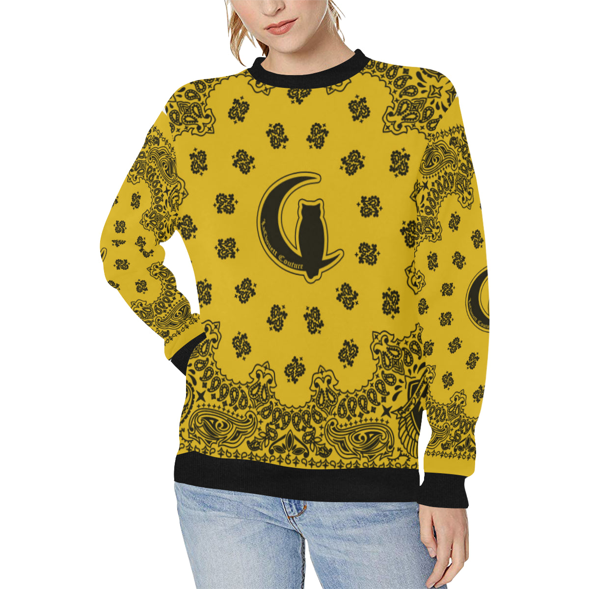 BANDANA L.K Women's Rib Cuff Crew Neck Sweatshirt