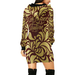 GORGIOUS LEAF BRDX All Over Print Hoodie Mini Dress