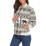 ELEPHANT ORNEMENT All Over Print Bomber Jacket for Women