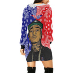 NIPSEY GANG UNITED All Over Print Hoodie Mini Dress