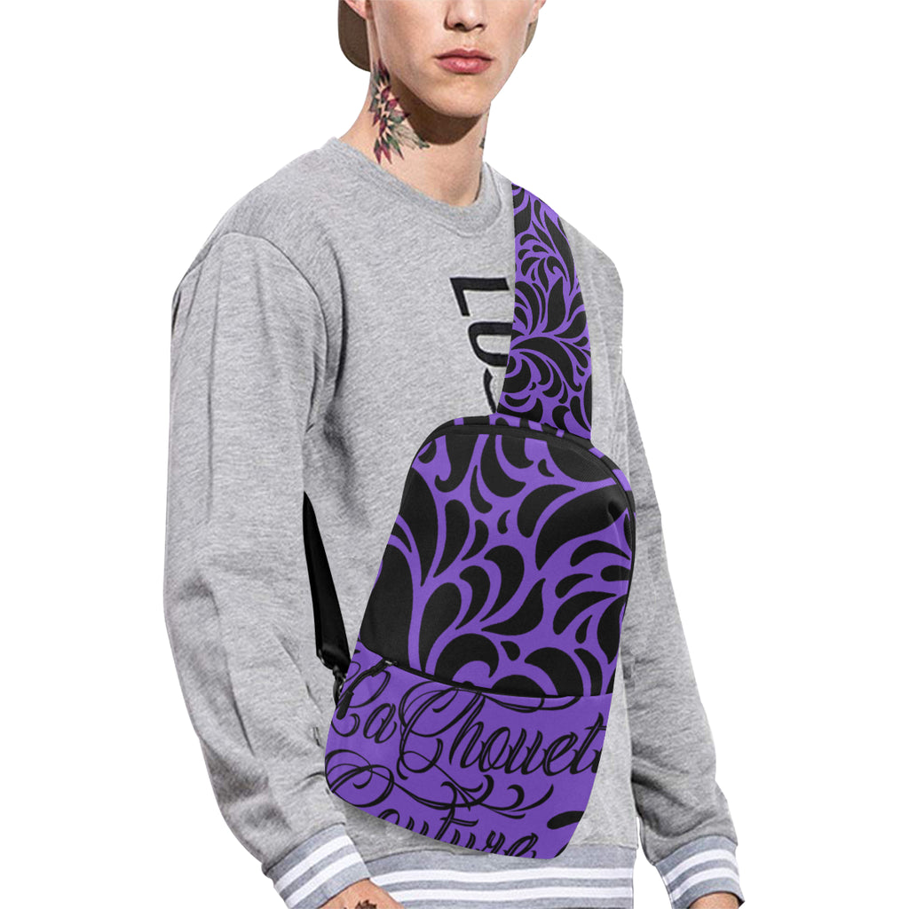 GORGIOUS LEAF PURPLE Chest Bag (Model 1678)