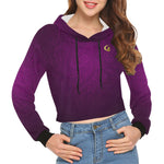 LUXURY PRPLE GANG All Over Print Crop Hoodie for Women (Model H22)