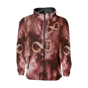 INFINITY RED COSMOS All Over Print Windbreaker for Unisex