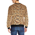 TEMBE ART WOOD Men's Rib Cuff Crew Neck Sweatshirt