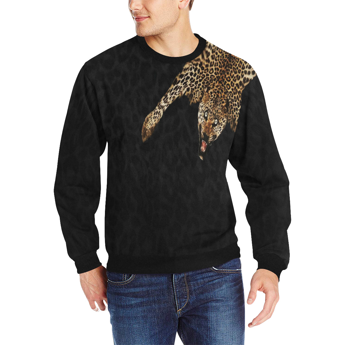 OLD KMT PRIEST Men's Rib Cuff Crew Neck Sweatshirt