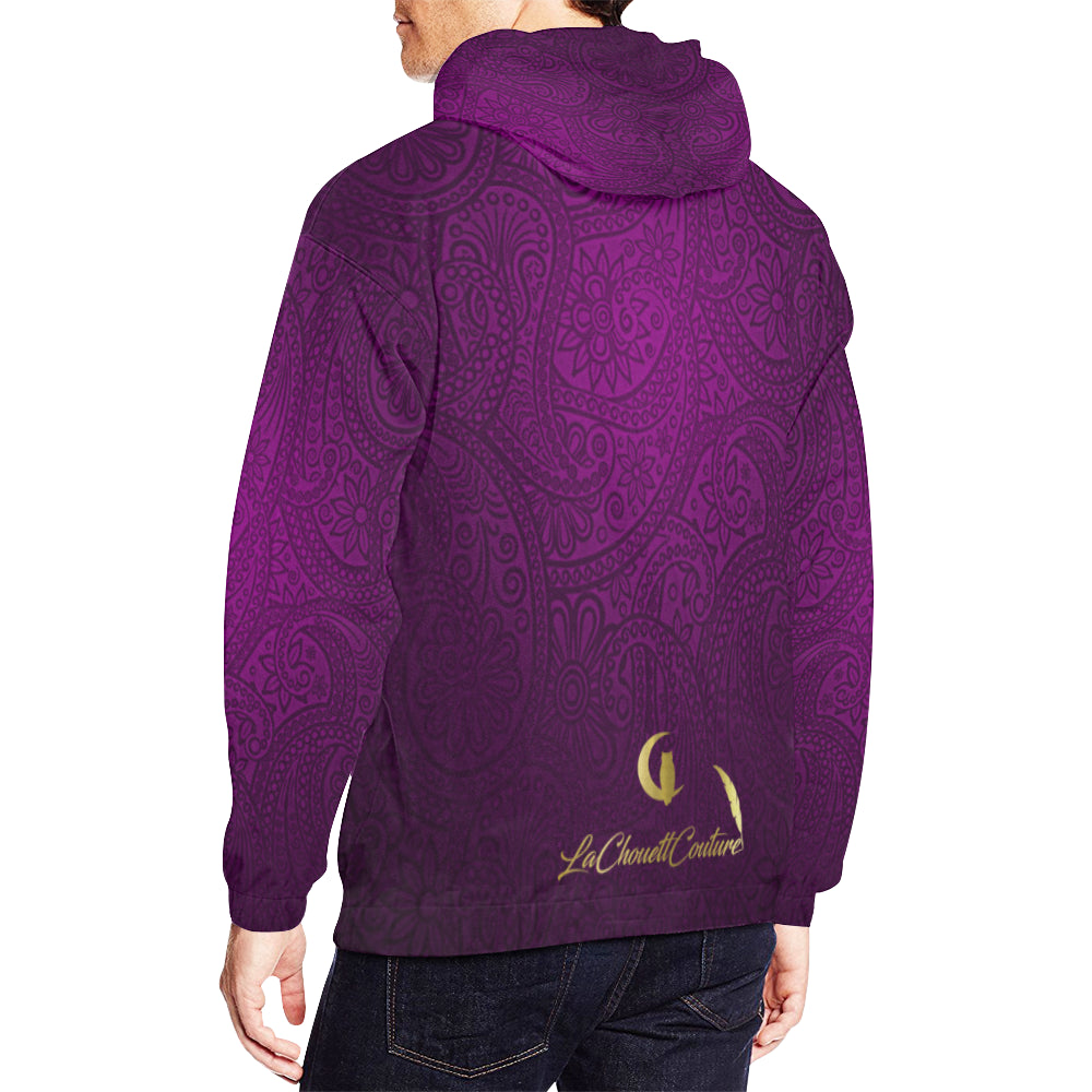 LUXURY PRPLE GANG All Over Print Hoodie for Men (USA Size) (Model H13)