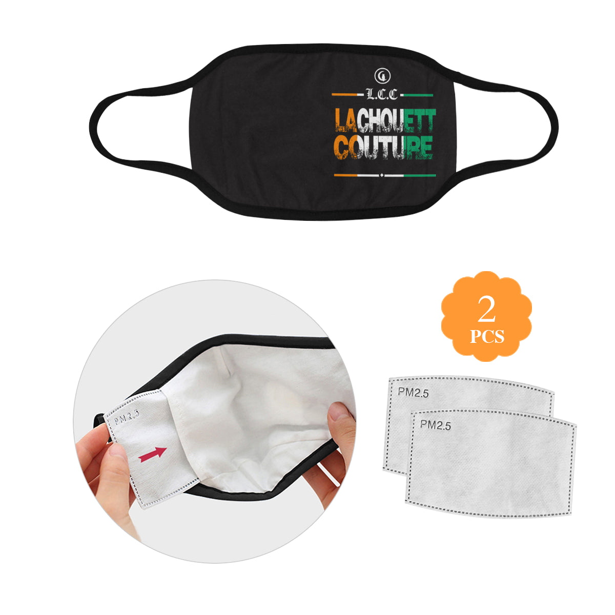 LCC COTE D'IVOIRE GRUNDGE Mouth Mask (2 Filters Included) (Non-medical Products)
