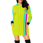 FRESH UP BYP All Over Print Hoodie Mini Dress