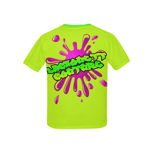 SPLASH OUT FLUO Kids' T-Shirt with Solid Color Neck