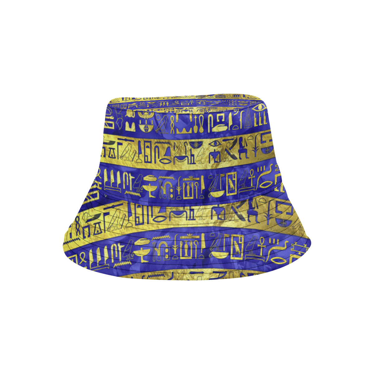 HIEROGLYPH GOLDEN BLUE All Over Print Bucket Hat for Men