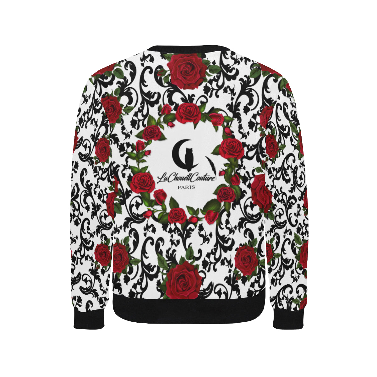 RED ROSES Men's Rib Cuff Crew Neck Sweatshirt