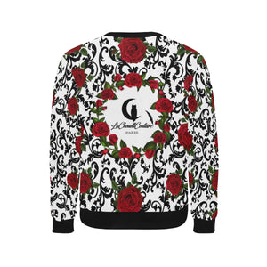 RED ROSES Men's Rib Cuff Crew Neck Sweatshirt