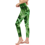 INFINITY GREEN COSMOS All Over Print High-Waisted Leggings (Model L36)