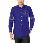 LCC PARIS NAVY Men's All Over Print Casual Dress Shirt (Model T61)