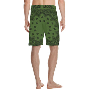 BANDANA KAKI Men's All Over Print Casual Shorts)