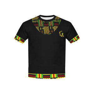 KENTE DREAD BLING Kids' All Over Print T-Shirt