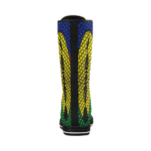 NOUVELLE CALEDONIE FLAG Canvas Long Boots For Women Model 7013H