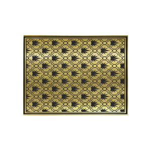 ADRINKRA GOLD BLACK Area Rug 5'3''x4'