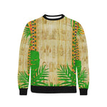 TROPICAL FOREST Men's Rib Cuff Crew Neck Sweatshirt