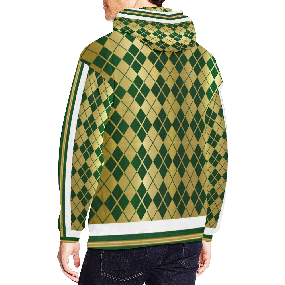CROSSED GREEN SIDE 1 All Over Print Hoodie for Men (USA Size)