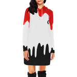 DRIPPIN RED All Over Print Hoodie Mini Dress