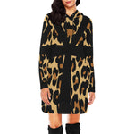 CHEETAH ANKH All Over Print Hoodie Mini Dress