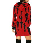 B-WALK All Over Print Hoodie Mini Dress