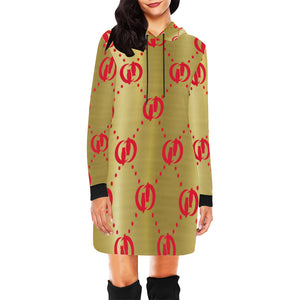 GOODIE GR All Over Print Hoodie Mini Dress