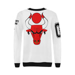 HATHOR BULLS Women's Rib Cuff Crew Neck Sweatshirt (Model H34)