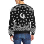 BANDANA BLACC Men's Rib Cuff Crew Neck Sweatshirt