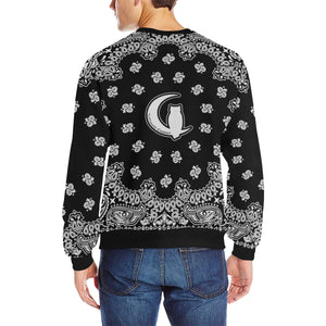BANDANA BLACC Men's Rib Cuff Crew Neck Sweatshirt