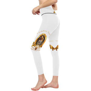 SEKHMET GODDESS WHT All Over Print High-Waisted Leggings (Model L36)