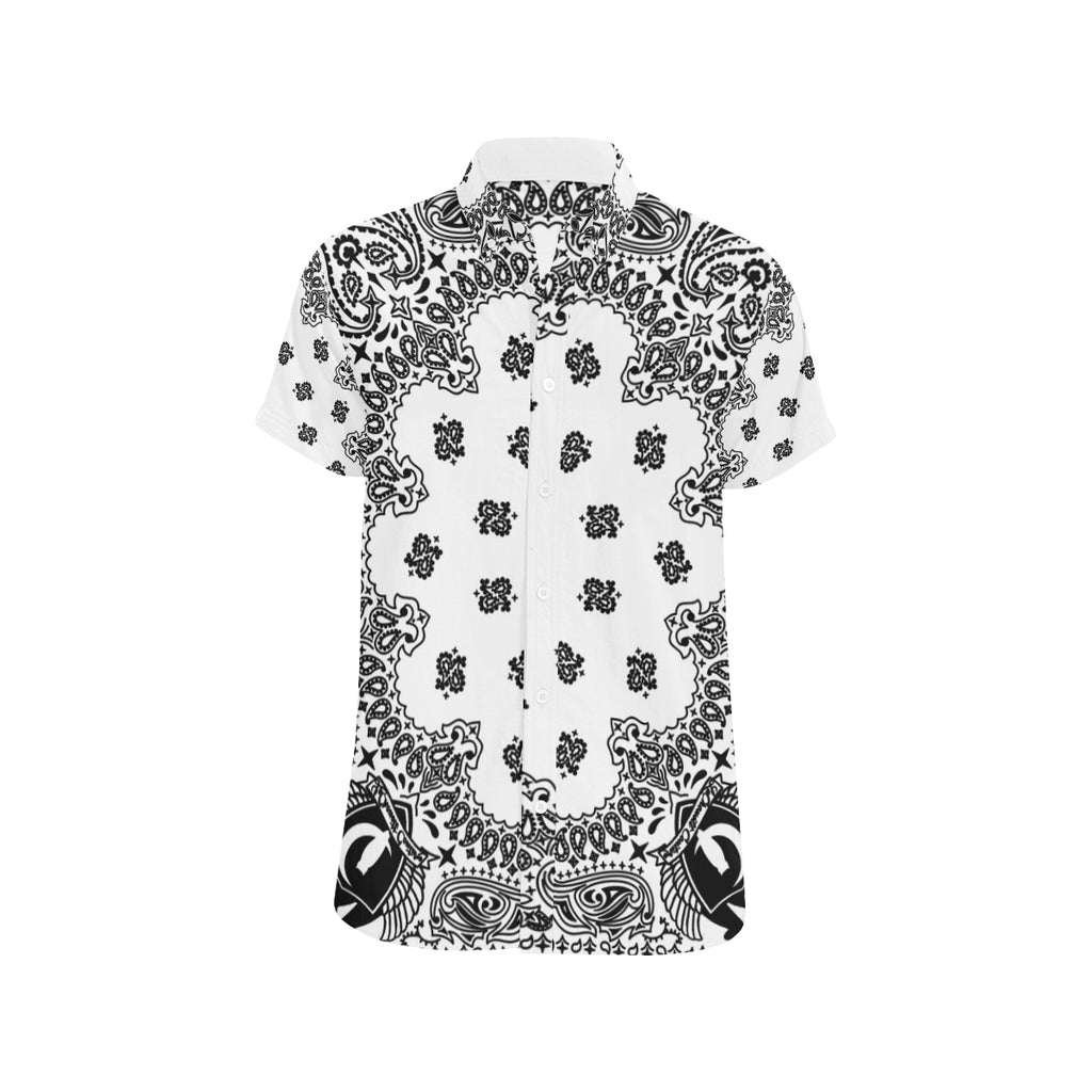 BANDANA WHT Men's All Over Print Short Sleeve Shirt