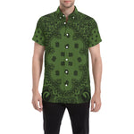 BANDANA KAKI Men's All Over Print Short Sleeve Shirt