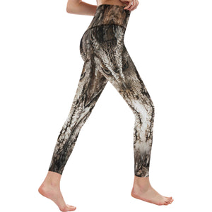 HIDDEN OWL All Over Print High-Waisted Leggings (Model L36)