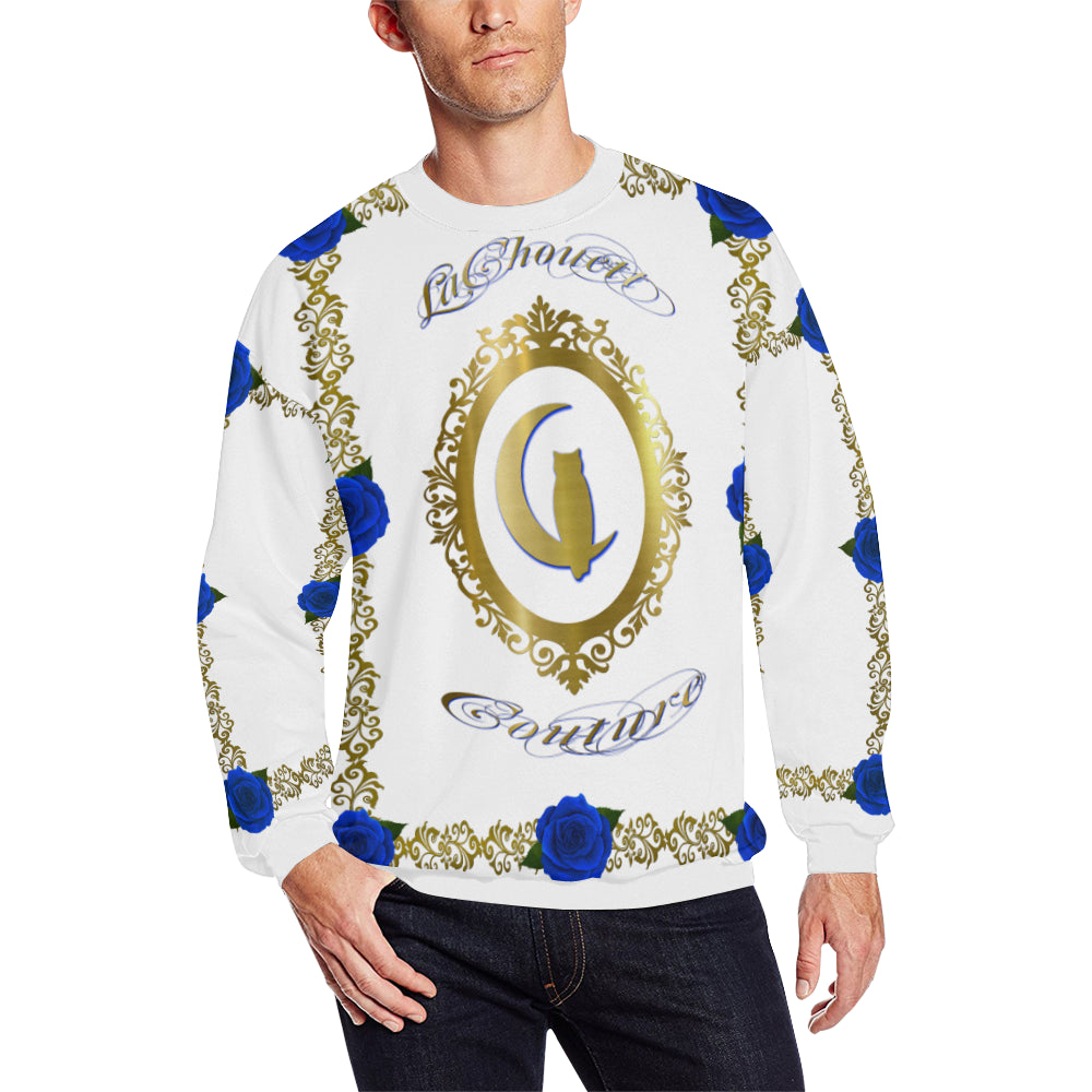 BLUE ROSES LCC All Over Print Crewneck Sweatshirt for Men