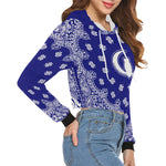 BANDANA Cs'UP All Over Print Crop Hoodie for Women