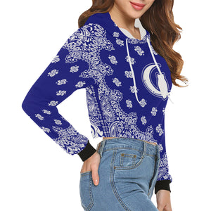 BANDANA Cs'UP All Over Print Crop Hoodie for Women