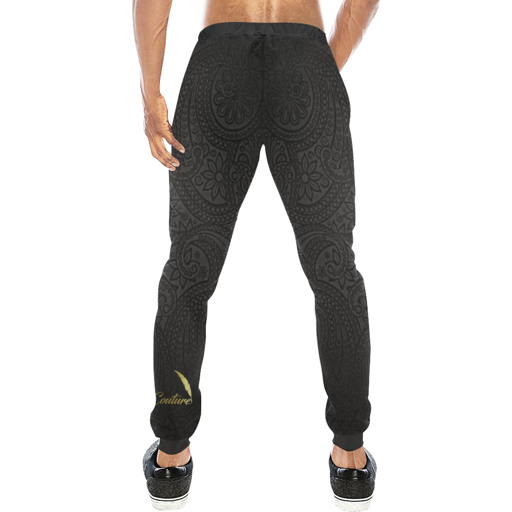 LUXURY GANG BLACC Men's All Over Print Sweatpants (Model L11)