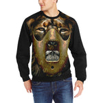 LION GANG Men's Rib Cuff Crew Neck Sweatshirt