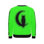BLACC BORDER GREEN Men's Rib Cuff Crew Neck Sweatshirt