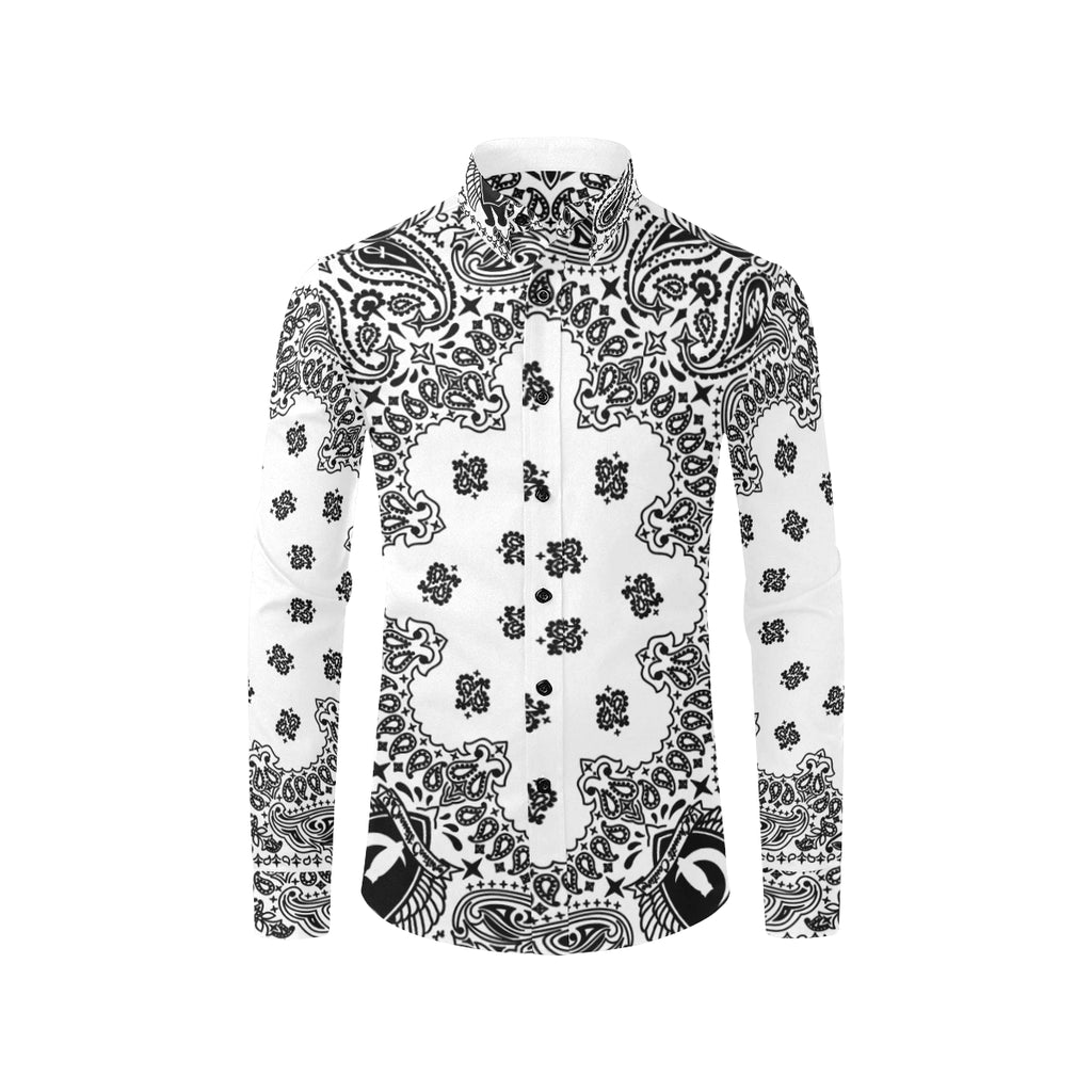 BANDANA WHYT Men's All Over Print Casual Dress Shirt